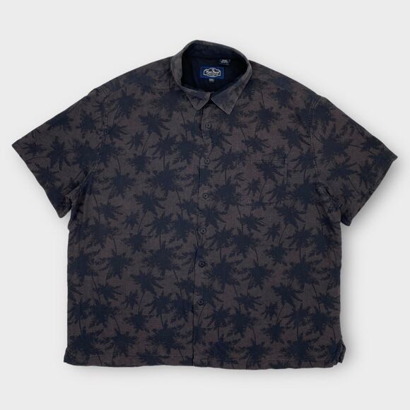 Nat Nast Hawaiian Shirt Mens 2XL Silk Brown Floral Luxury Original Aloha Beach - Picture 2 of 14